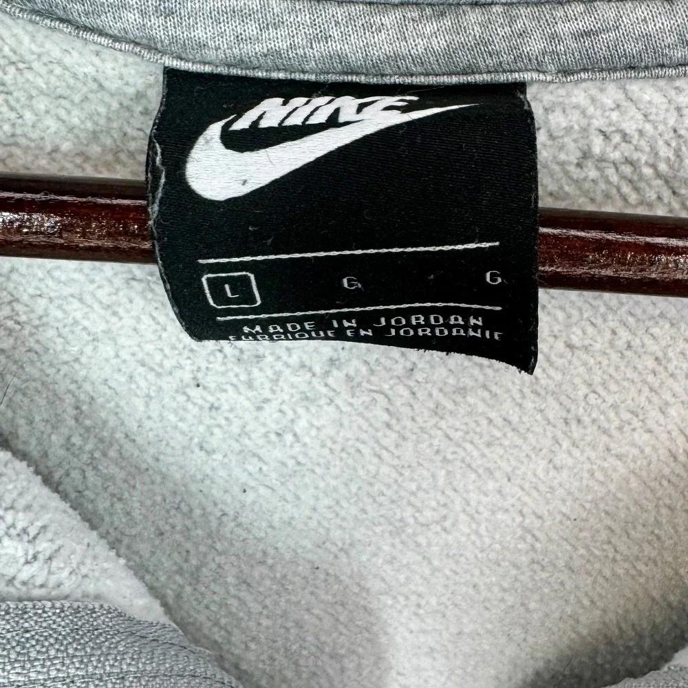 Nike Full Zip Hoodie Sweatshirt Everyday Casual Comfy Gray Diatressed‎ Sz Large